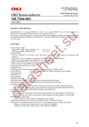 ICA-SK(ML7204-01) EVA BD datasheet  